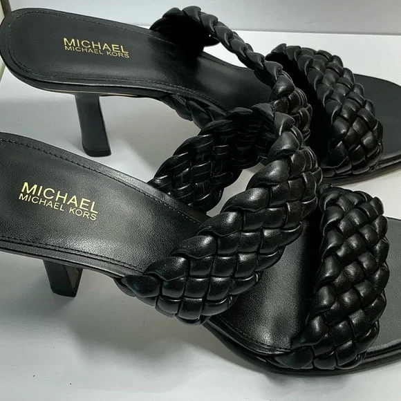 Michael Kors Black Braided Women's Sandals 8.5 - Picture 6 of 12